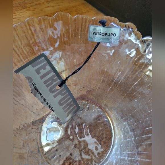 Vetropuro Glassware Translucent Bowl Made In Turkey Beautiful iridescent glass - Picture 4 of 8